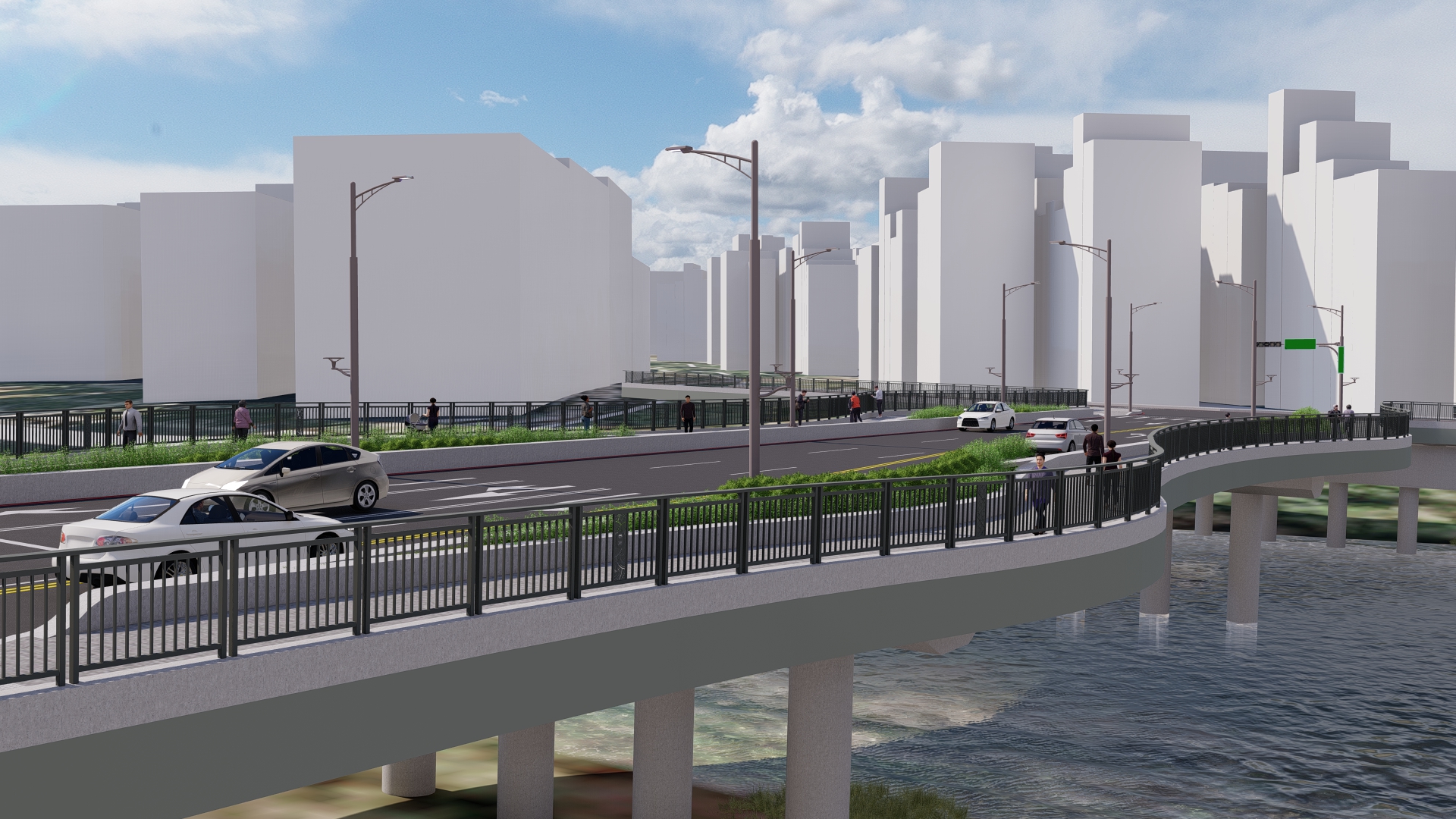 環太東路銜接新平路三段新建橋梁工程完工示意圖